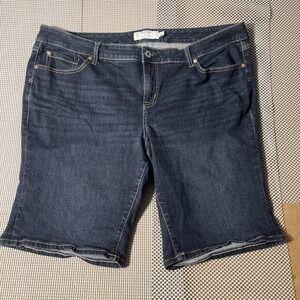 Torrid Shorts For Women‎ Size 22 Blue Stretch With Pockets Mid Rise